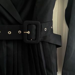 ASOS In The Style Plus x Dani Dyer plunge front blazer dress with pleated skirt